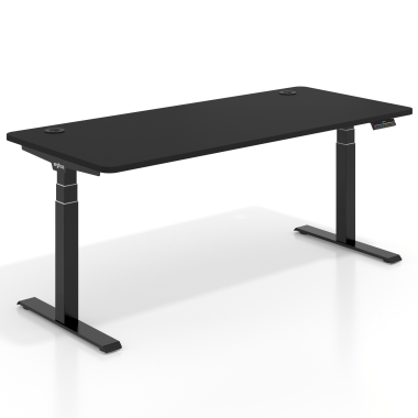 scrivania regolabile in altezza nero pure black erghos pro 1