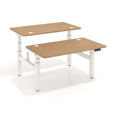 scrivania regolabile in altezza bianco red oak erghos pro 1