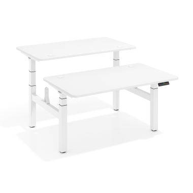 scrivania regolabile in altezza bianco warm white erghos pro 1
