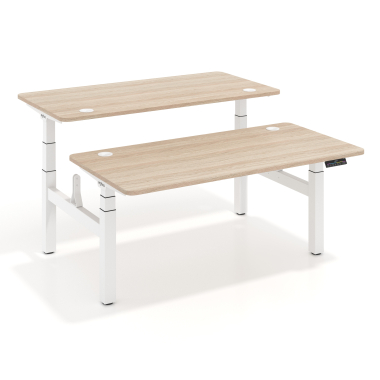 scrivania regolabile in altezza bianco flax oak erghos pro 1