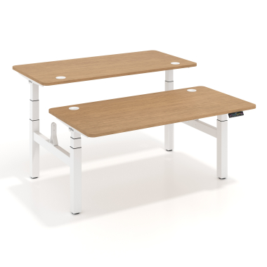 scrivania regolabile in altezza bianco red oak erghos pro 1