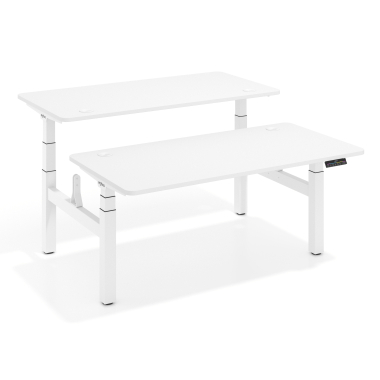 scrivania regolabile in altezza bianco warm white erghos pro 1