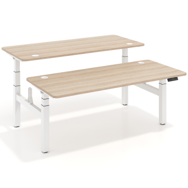 scrivania regolabile in altezza bianco flax oak erghos pro 1