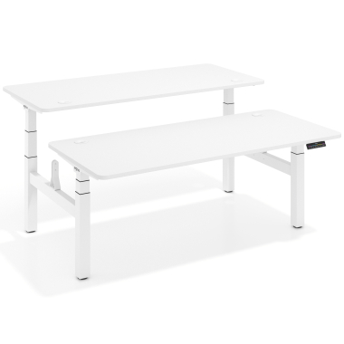scrivania regolabile in altezza bianco warm white erghos pro 1