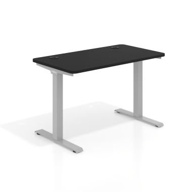 scrivania ufficio aluminio pure black struttura bianca 1