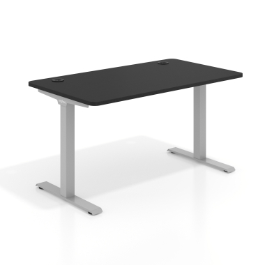 scrivania ufficio aluminio pure black struttura bianca 1