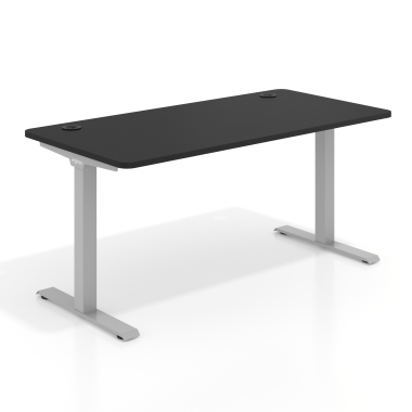 scrivania ufficio aluminio pure black struttura bianca 1
