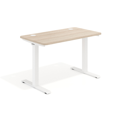 scrivania ufficio bianco flax oak struttura bianca 1
