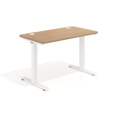 scrivania ufficio bianco red oak struttura bianca 1