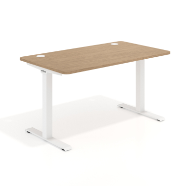 scrivania ufficio bianco red oak struttura bianca 1