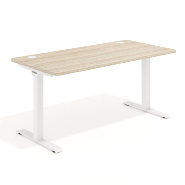 scrivania ufficio bianco flax oak struttura bianca 1