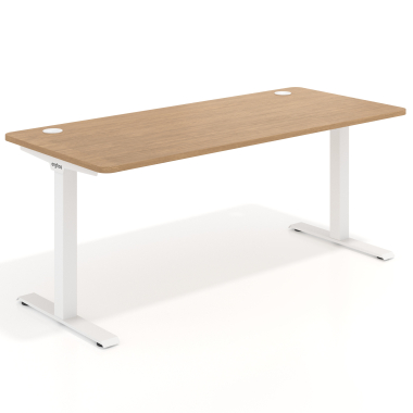 scrivania ufficio bianco red oak struttura bianca 1