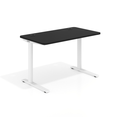 scrivania ufficio bianco pure black struttura bianca 1