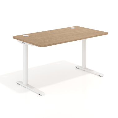 scrivania ufficio bianco red oak struttura bianca 1