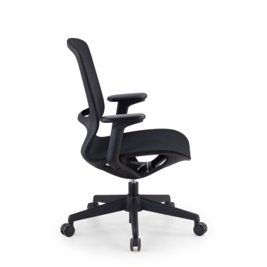 sedia ufficio di design nero muse rete transpirante braccioli regolabili 3d 4