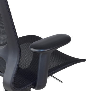 sedia ufficio di design nero muse rete transpirante braccioli regolabili 3d 5