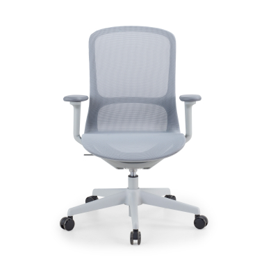 sedia ufficio di design grigio muse rete transpirante braccioli regolabili 3d 3