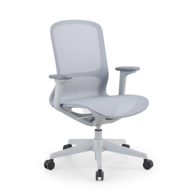 sedia ufficio di design grigio muse rete transpirante braccioli regolabili 3d 1