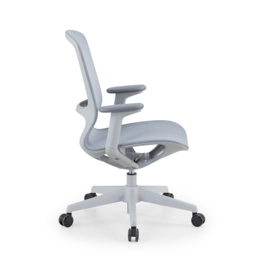sedia ufficio di design grigio muse rete transpirante braccioli regolabili 3d 4