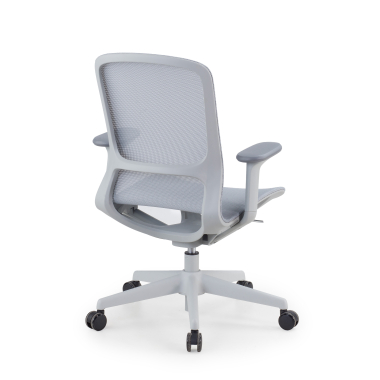 sedia ufficio di design grigio muse rete transpirante braccioli regolabili 3d 6
