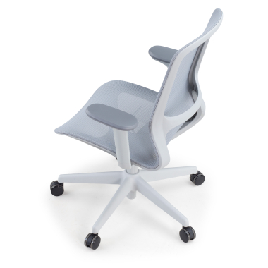 sedia ufficio di design grigio muse rete transpirante braccioli regolabili 3d 8
