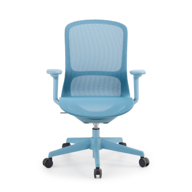 sedia ufficio di design blu muse rete transpirante braccioli regolabili 3d 3