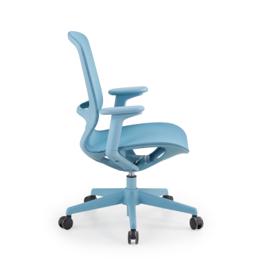sedia ufficio di design blu muse rete transpirante braccioli regolabili 3d 4