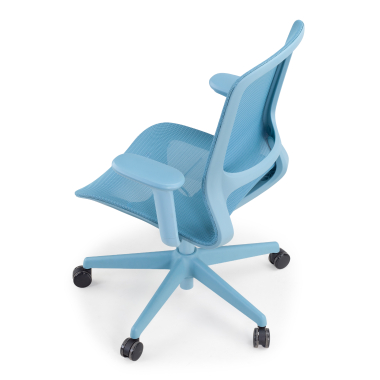 sedia ufficio di design blu muse rete transpirante braccioli regolabili 3d 8