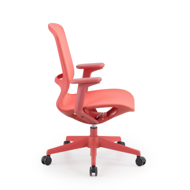 sedia ufficio di design rosso muse rete transpirante braccioli regolabili 3d 4