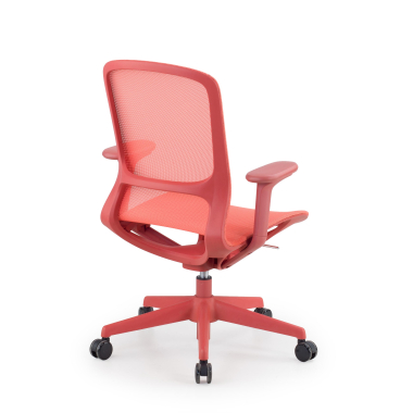 sedia ufficio di design rosso muse rete transpirante braccioli regolabili 3d 8