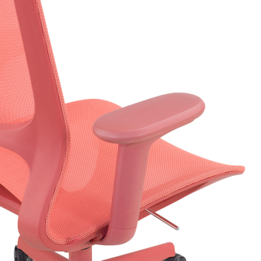 sedia ufficio di design rosso muse rete transpirante braccioli regolabili 3d 7