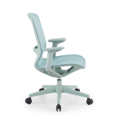 sedia ufficio di design verde muse rete transpirante braccioli regolabili 3d 4