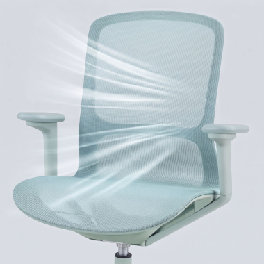 sedia ufficio di design verde muse rete transpirante braccioli regolabili 3d 10