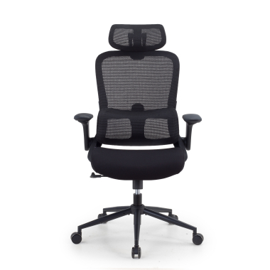 sedia ergonomica nero dexter rete transpirante braccioli ribaltabili supporto lombare poggiatesta 3