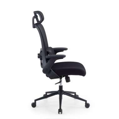 sedia ergonomica nero dexter rete transpirante braccioli ribaltabili supporto lombare poggiatesta 4