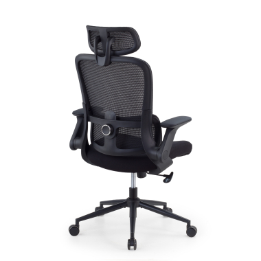 sedia ergonomica nero dexter rete transpirante braccioli ribaltabili supporto lombare poggiatesta 5