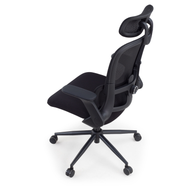 sedia ergonomica nero dexter rete transpirante braccioli ribaltabili supporto lombare poggiatesta 10