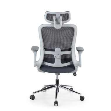 sedia ergonomica grigio dexter rete transpirante braccioli ribaltabili supporto lombare poggiatesta 6