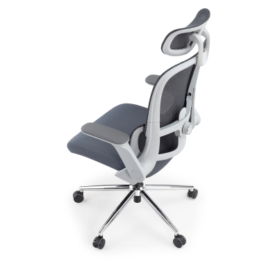 sedia ergonomica grigio dexter rete transpirante braccioli ribaltabili supporto lombare poggiatesta 12