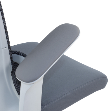 sedia ergonomica grigio dexter rete transpirante braccioli ribaltabili supporto lombare poggiatesta 8