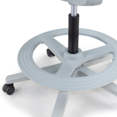 sgabello ergonomico grigio dorian rete transpirante braccioli fissi 10