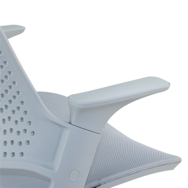 sgabello ergonomico grigio dorian rete transpirante braccioli fissi 4