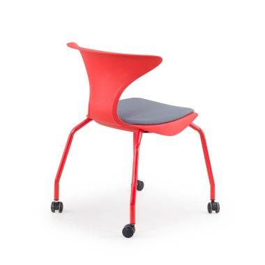 sedia con ribaltina rosso sedia con ruote di plastica senza braccioli 8