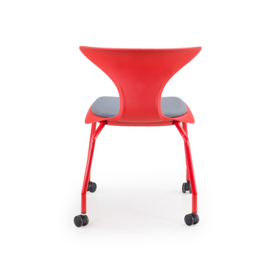 sedia con ribaltina rosso sedia con ruote di plastica senza braccioli 7