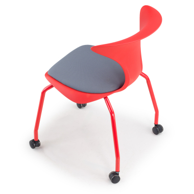 sedia con ribaltina rosso sedia con ruote di plastica senza braccioli 9