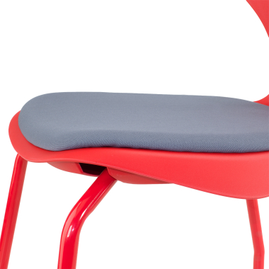sedia con ribaltina rosso sedia con ruote di plastica senza braccioli 6