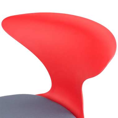 sedia con ribaltina rosso struttura base a slitta di plastica senza braccioli 6