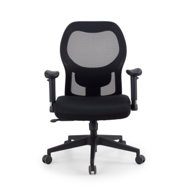 sedia smart working nero senza poggiatesta rete transpirante braccioli regolabili 2d supporto lombare 3