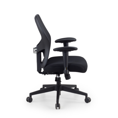 sedia smart working nero senza poggiatesta rete transpirante braccioli regolabili 2d supporto lombare 4