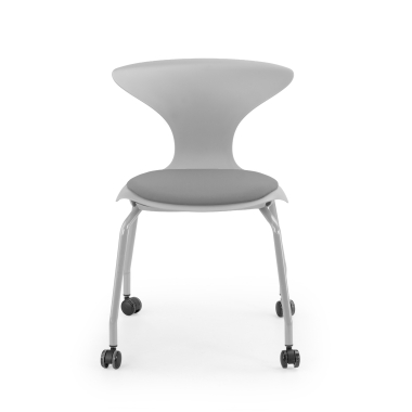 sedia con ribaltina grigio sedia con ruote di plastica senza braccioli 3